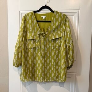 Cato Olive Patterned Blouse